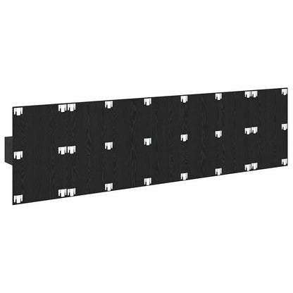 Testata con Comodino 3 pcs Rovere Nero Legno multistrato