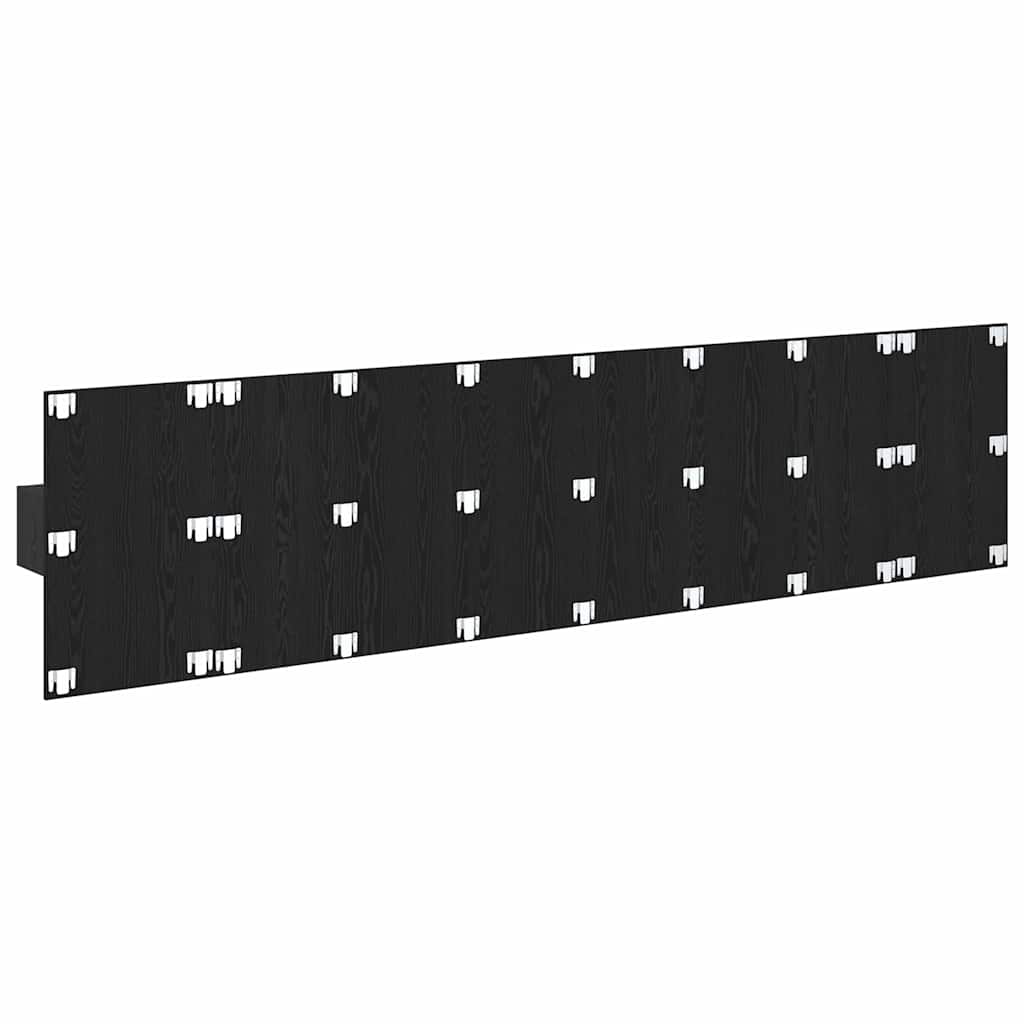 Testata con Comodino 3 pcs Rovere Nero Legno multistrato