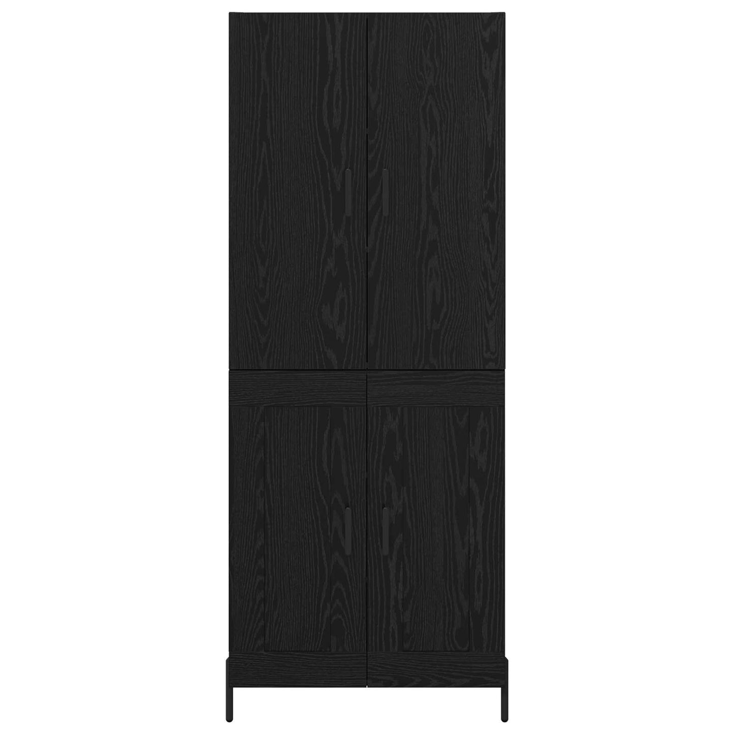 Credenza Rovere Nero 69,5 x 34 x 180 cm Legno multistrato