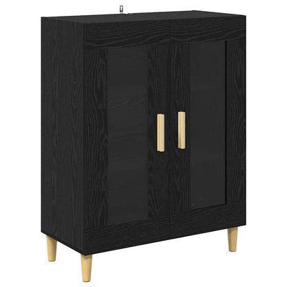 Credenza Rovere Nero 69,5 x 34 x 180 cm Legno multistrato