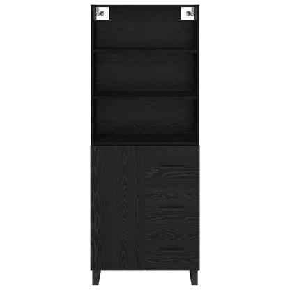 Credenza Rovere Nero 69,5 x 34 x 180 cm Legno multistrato