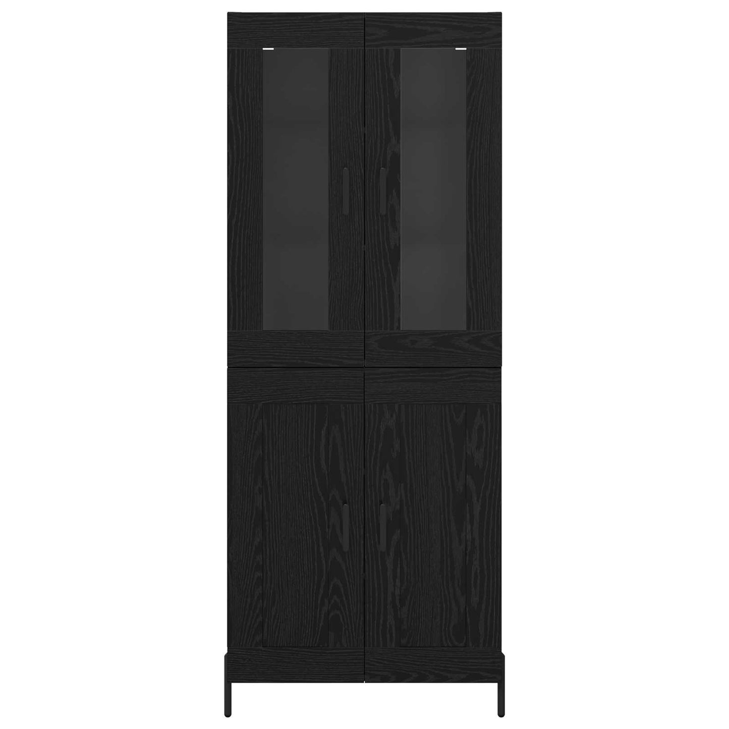 Credenza Rovere Nero 69,5 x 34 x 180 cm Legno multistrato