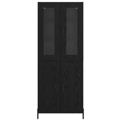 Credenza Rovere Nero 69,5 x 34 x 180 cm Legno multistrato