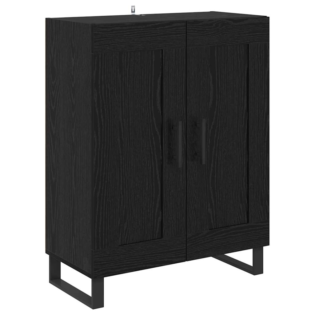 Credenza Rovere Nero 69,5 x 34 x 180 cm Legno multistrato