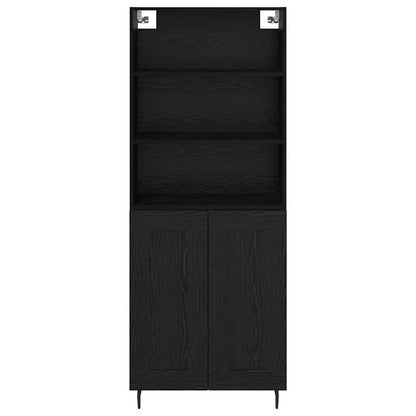 Credenza Rovere Nero 69,5 x 34 x 180 cm