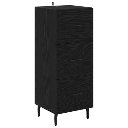 Credenza Rovere Nero 34,5 x 34 x 180 cm Legno multistrato