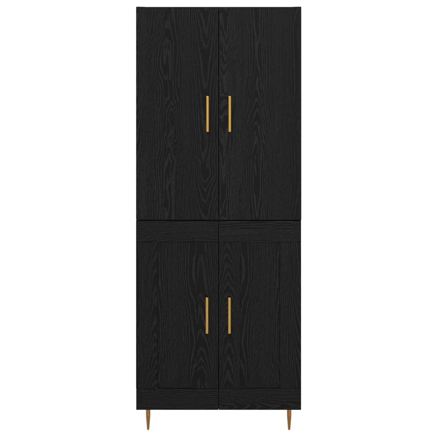 Credenza Rovere Nero 69,5 x 34 x 180 cm Legno multistrato