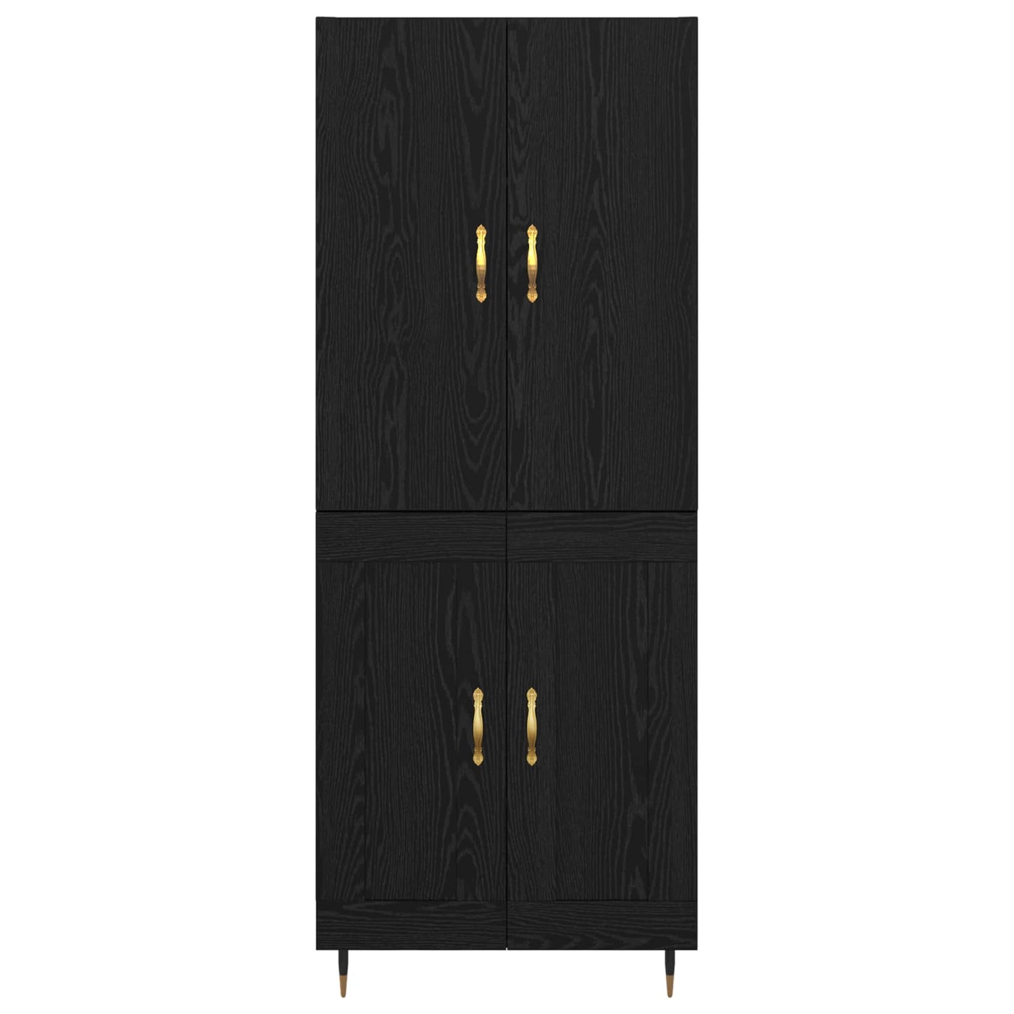 Credenza Rovere Nero 69,5 x 34 x 180 cm Legno multistrato