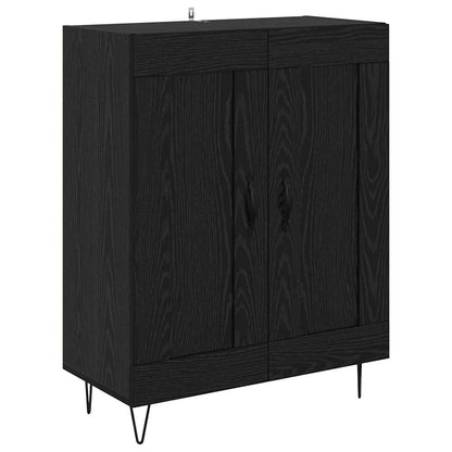 Credenza Rovere Nero 69,5 x 34 x 180 cm Legno multistrato