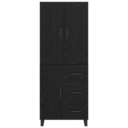 Credenza Rovere Nero 69,5 x 34 x 180 cm Legno multistrato
