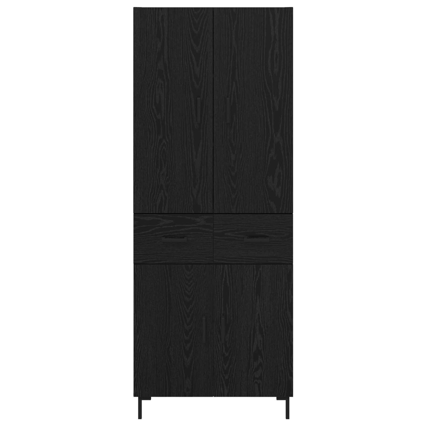 Credenza Rovere Nero 69,5 x 34 x 180 cm Legno multistrato
