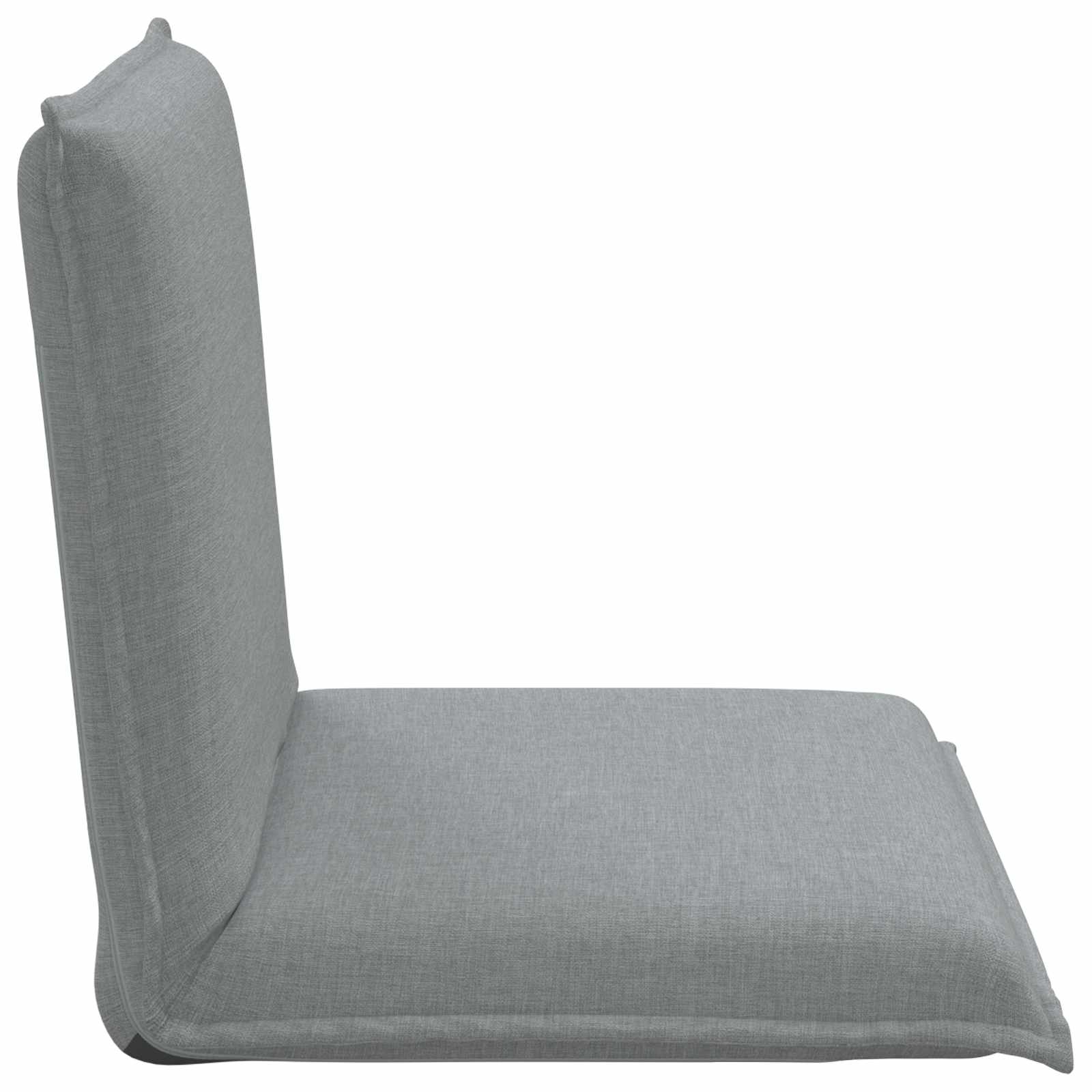 Sedia a pavimento regolabile Grigio Chiaro Tessuto | homemem39