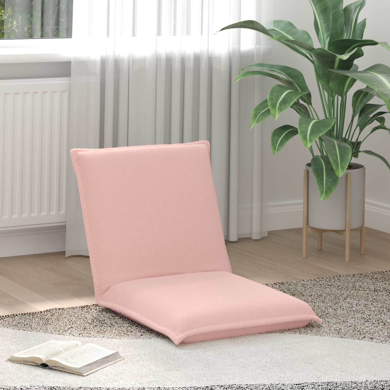 Sedia a pavimento regolabile Rosa Tessuto in Lana di Pecora | homemem39