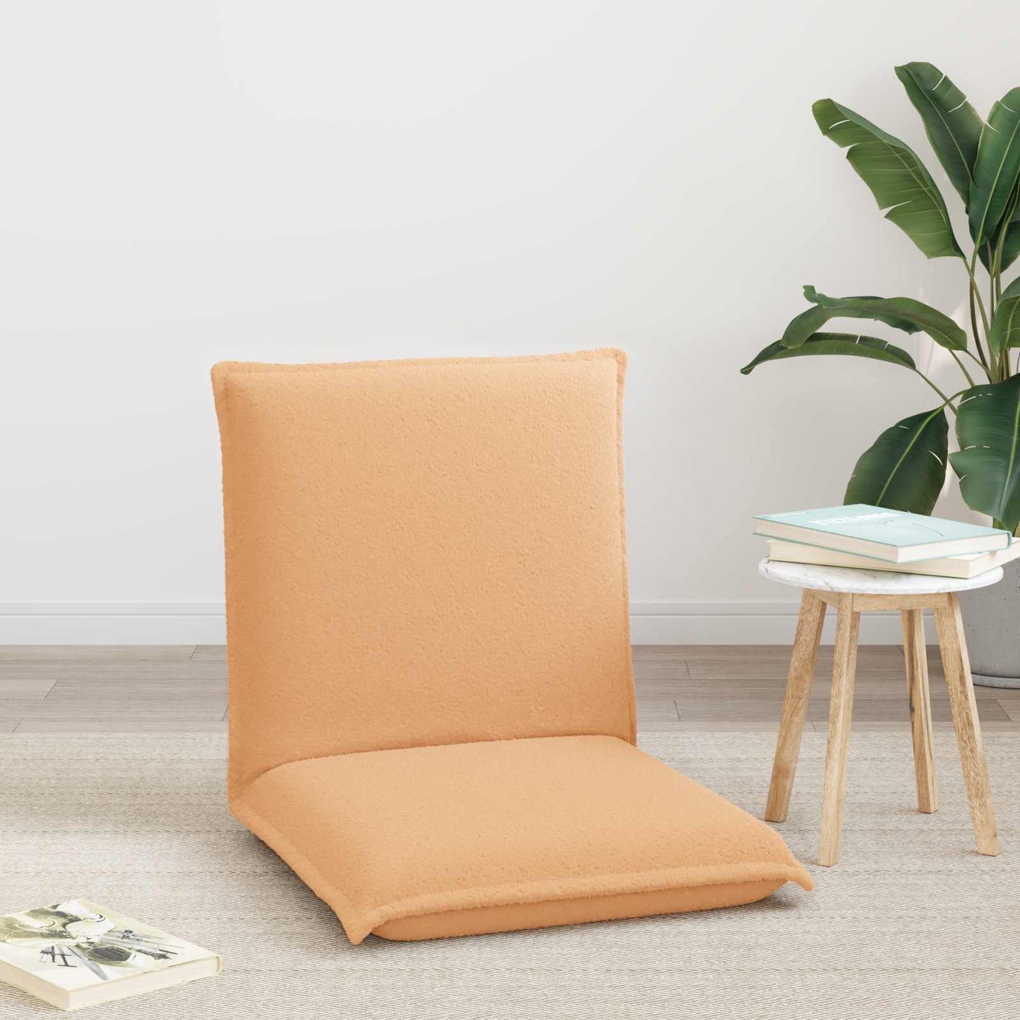 Sedia a pavimento regolabile Beige Tessuto in Lana di Pecora