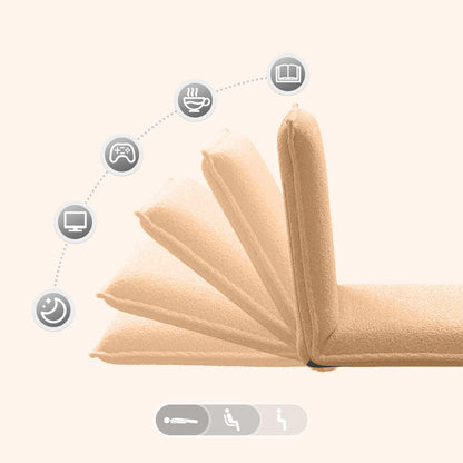 Sedia a pavimento regolabile Beige Tessuto in Lana di Pecora