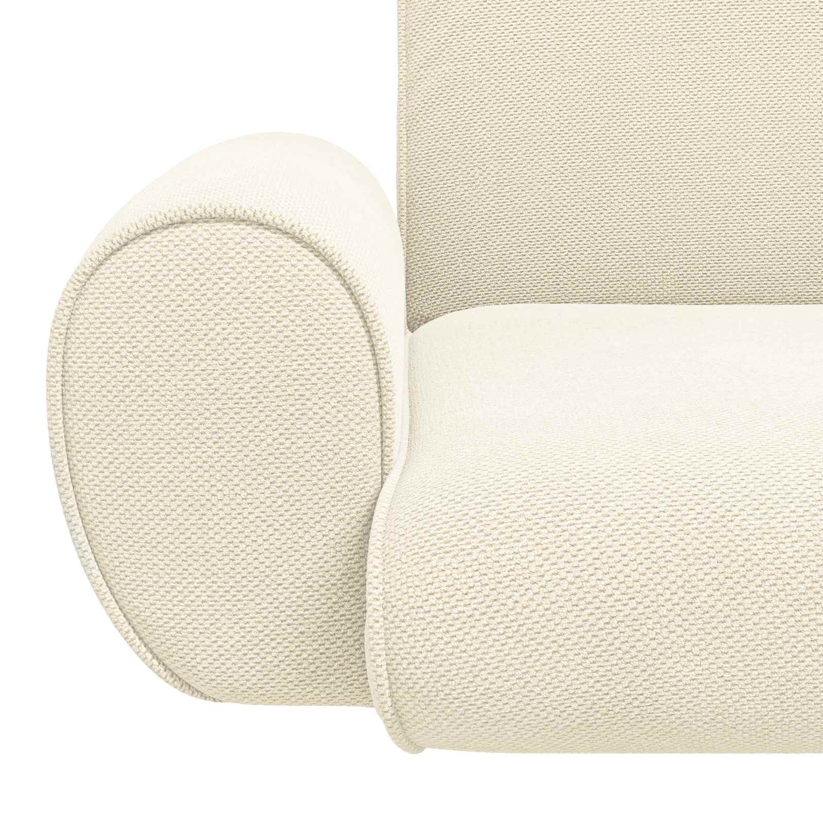 Sedia a pavimento regolabile Crema Velluto grana | homemem39