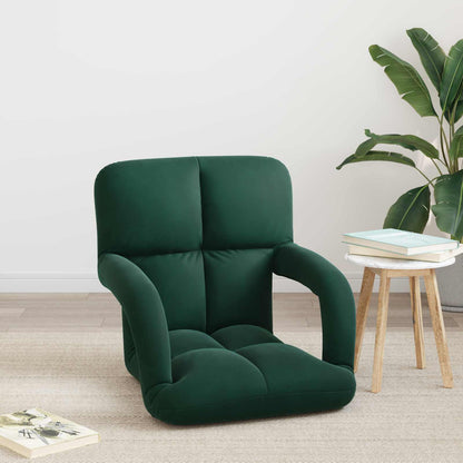 Sedia a pavimento regolabile Verde Scuro Velluto | homemem39
