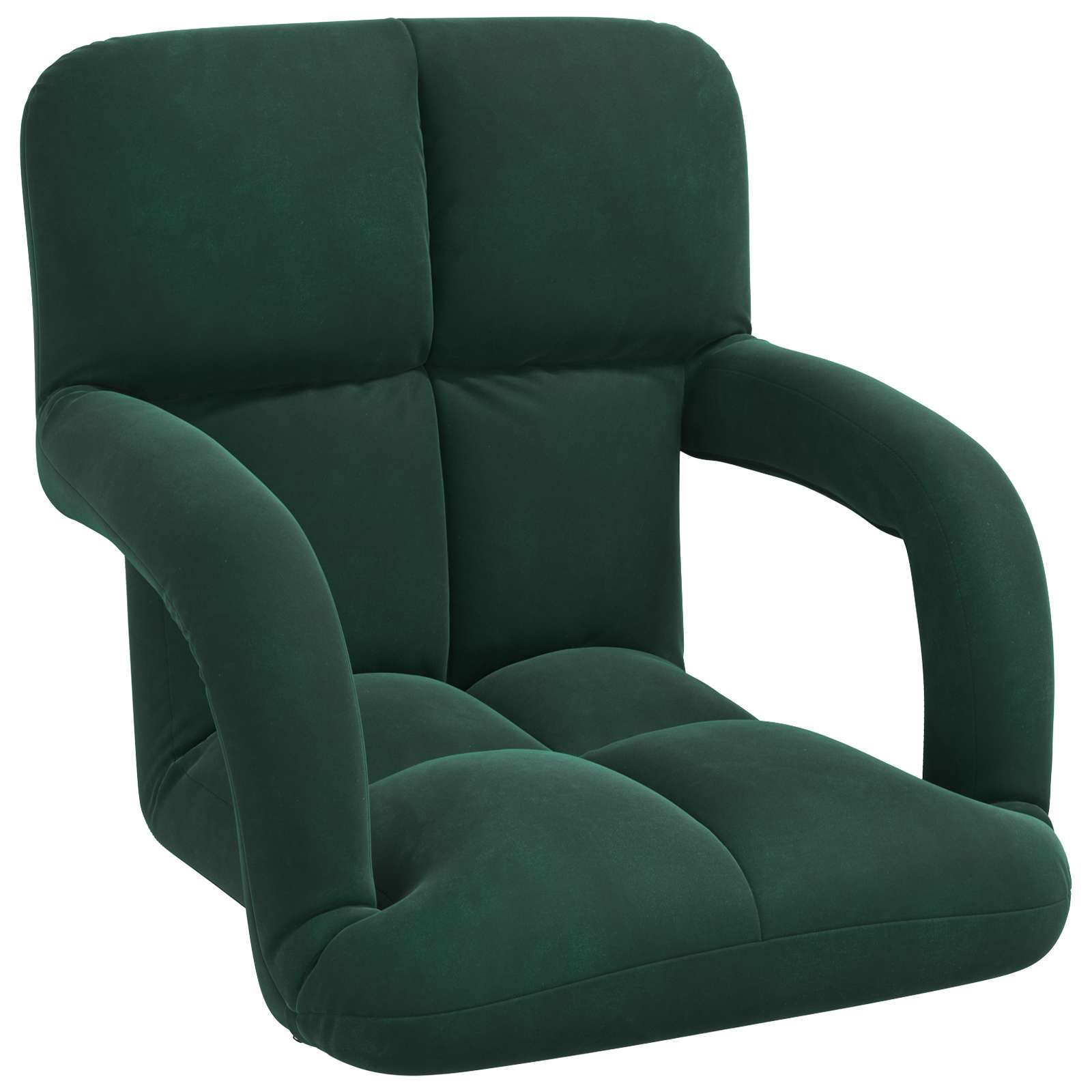 Sedia a pavimento regolabile Verde Scuro Velluto | homemem39