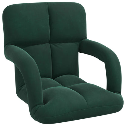Sedia a pavimento regolabile Verde Scuro Velluto | homemem39