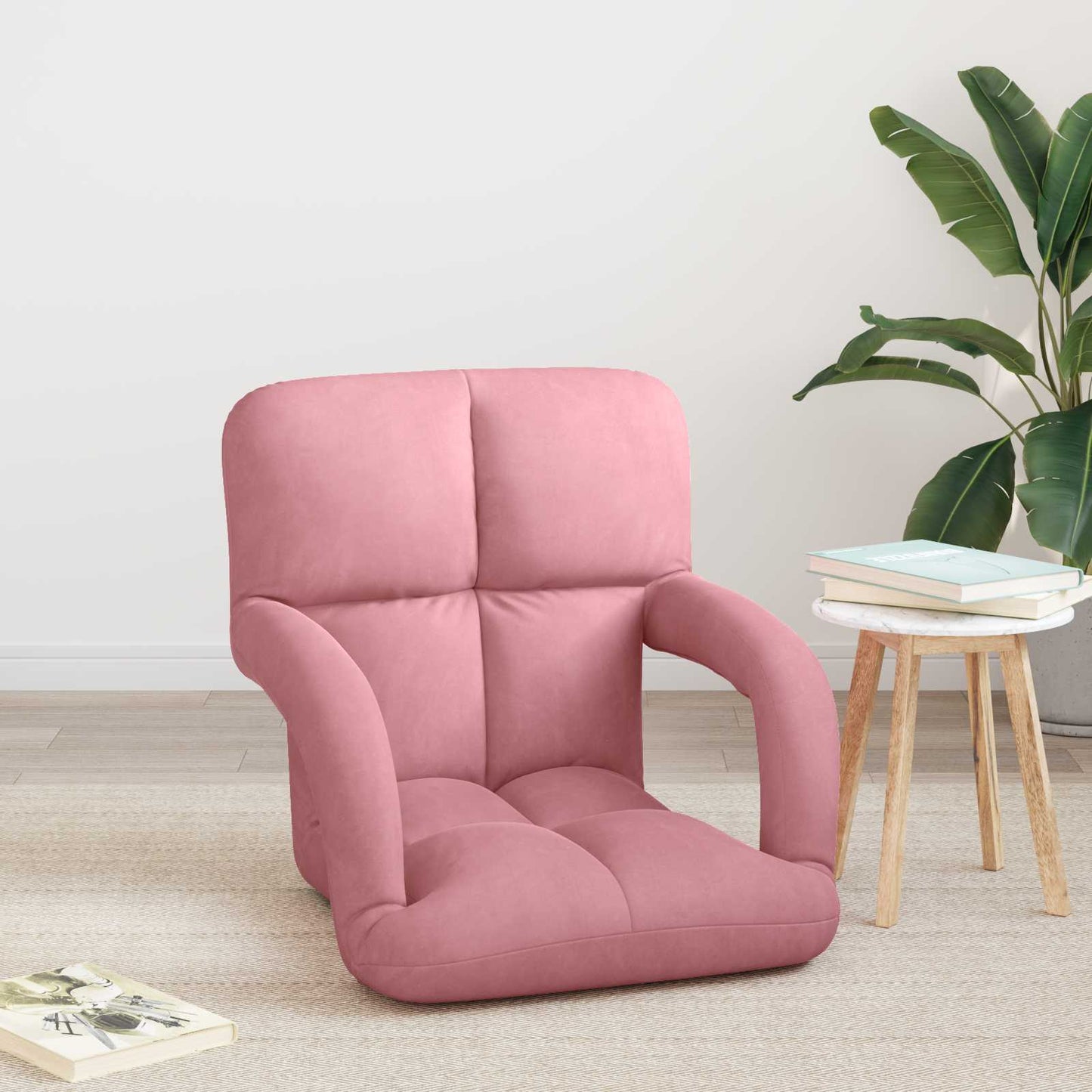 Sedia a pavimento regolabile Rosa Velluto