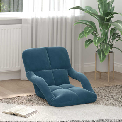 Sedia a pavimento regolabile Blu Velluto