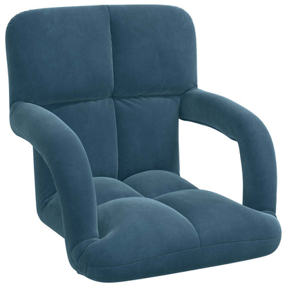 Sedia a pavimento regolabile Blu Velluto