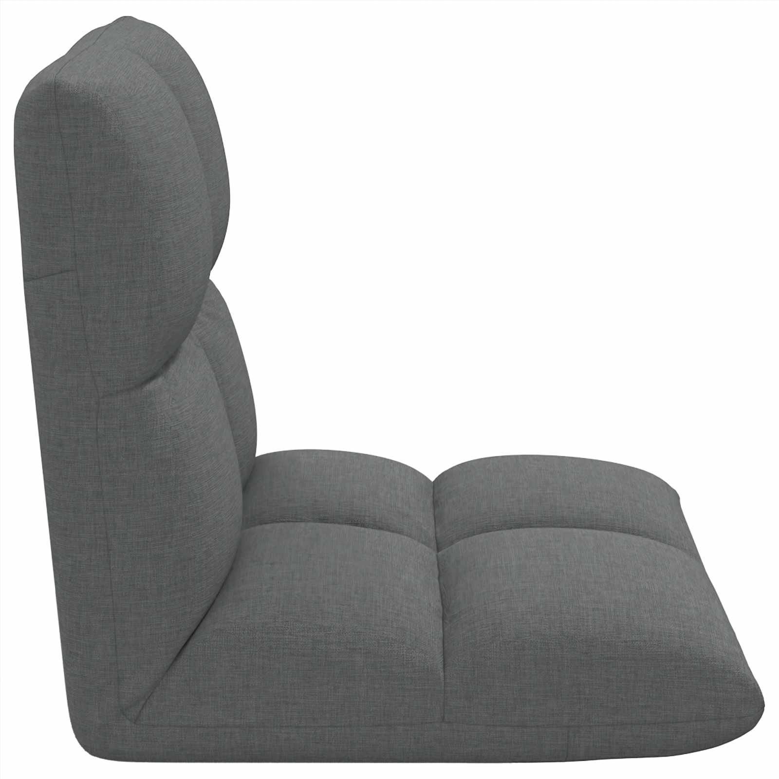 Sedia a pavimento regolabile Grigio Scuro Tessuto | homemem39