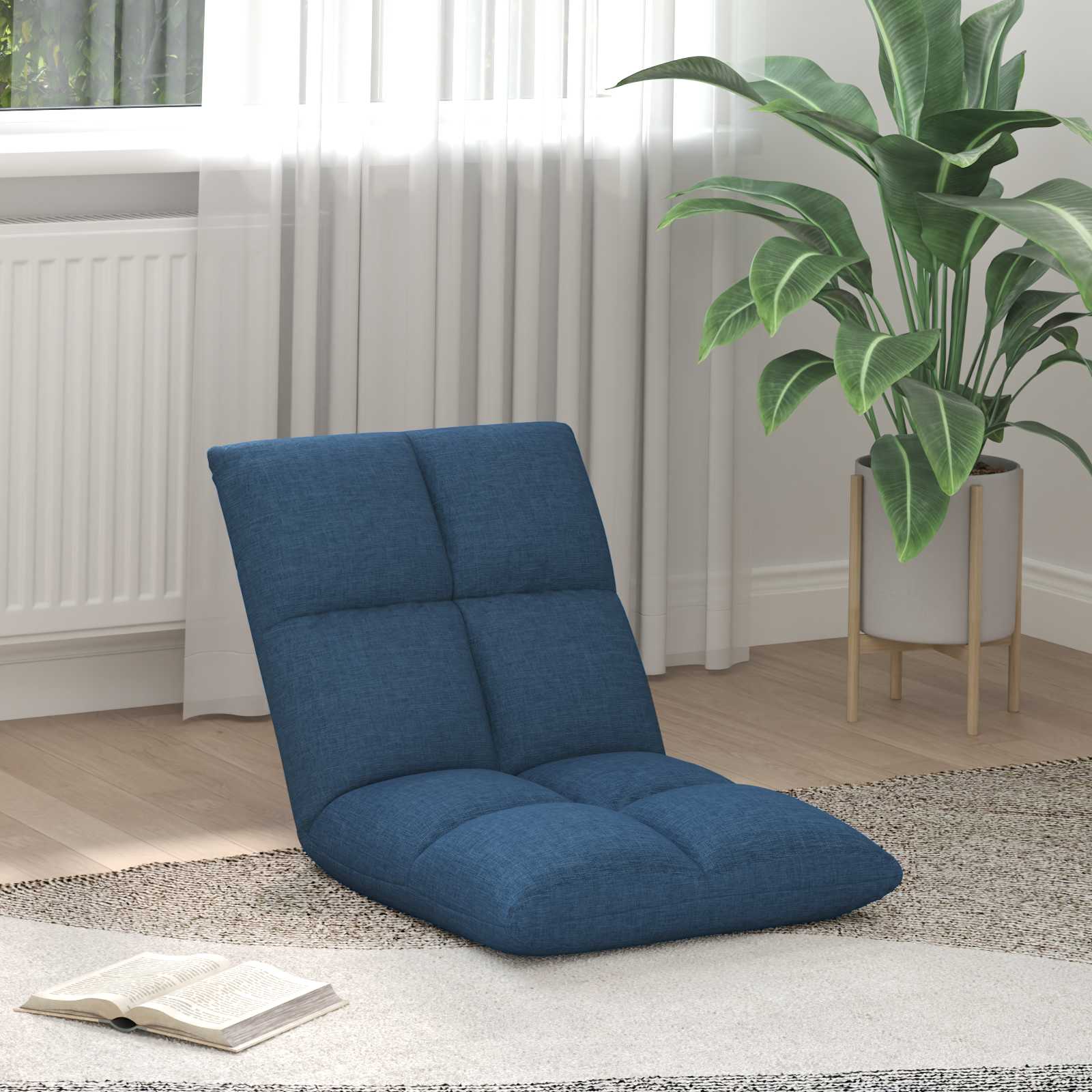 Sedia a pavimento regolabile Blu Tessuto | homemem39