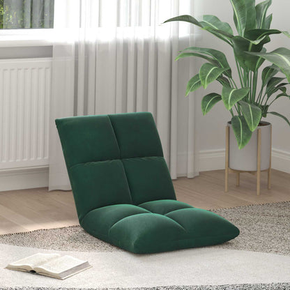 Sedia a pavimento regolabile Verde Scuro Velluto