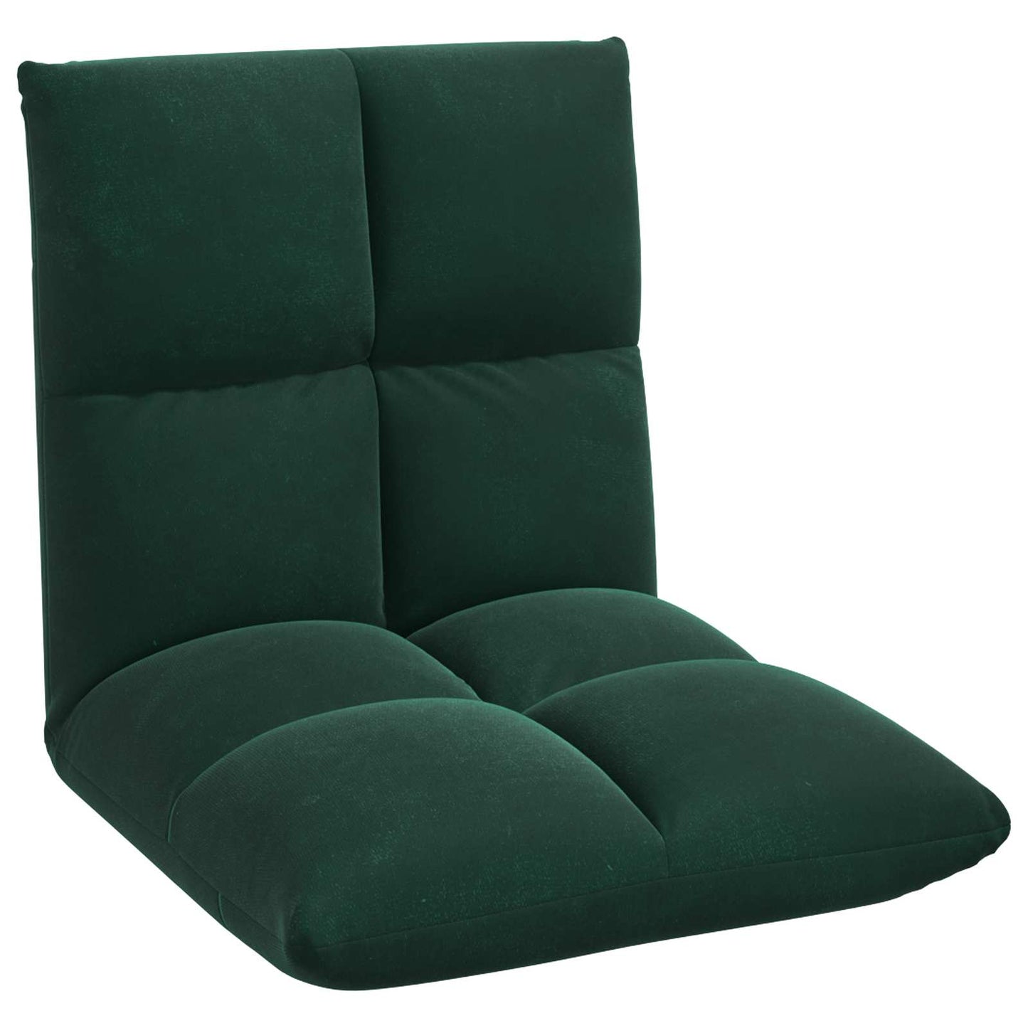 Sedia a pavimento regolabile Verde Scuro Velluto