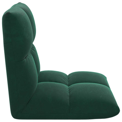 Sedia a pavimento regolabile Verde Scuro Velluto