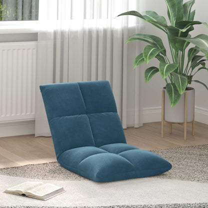 Sedia a pavimento regolabile Blu Velluto