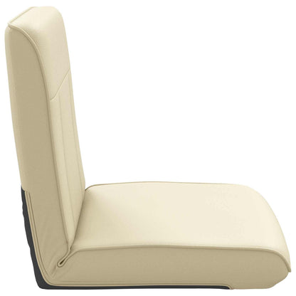 Sedia a pavimento regolabile Crema Similpelle | homemem39