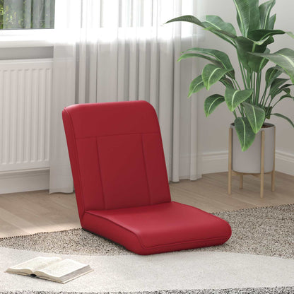 Sedia a pavimento regolabile Rosso Vino Similpelle | homemem39