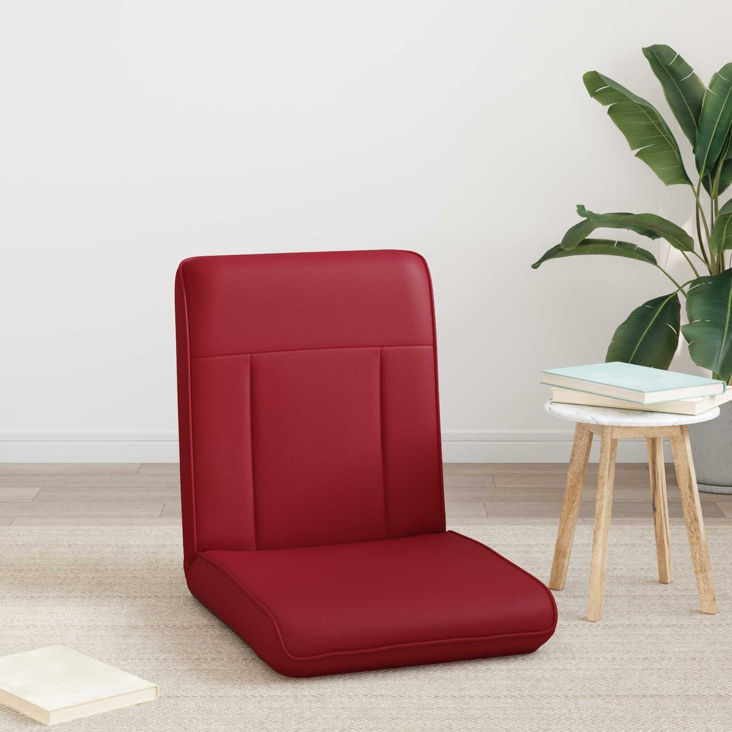 Sedia a pavimento regolabile Rosso Vino Similpelle | homemem39