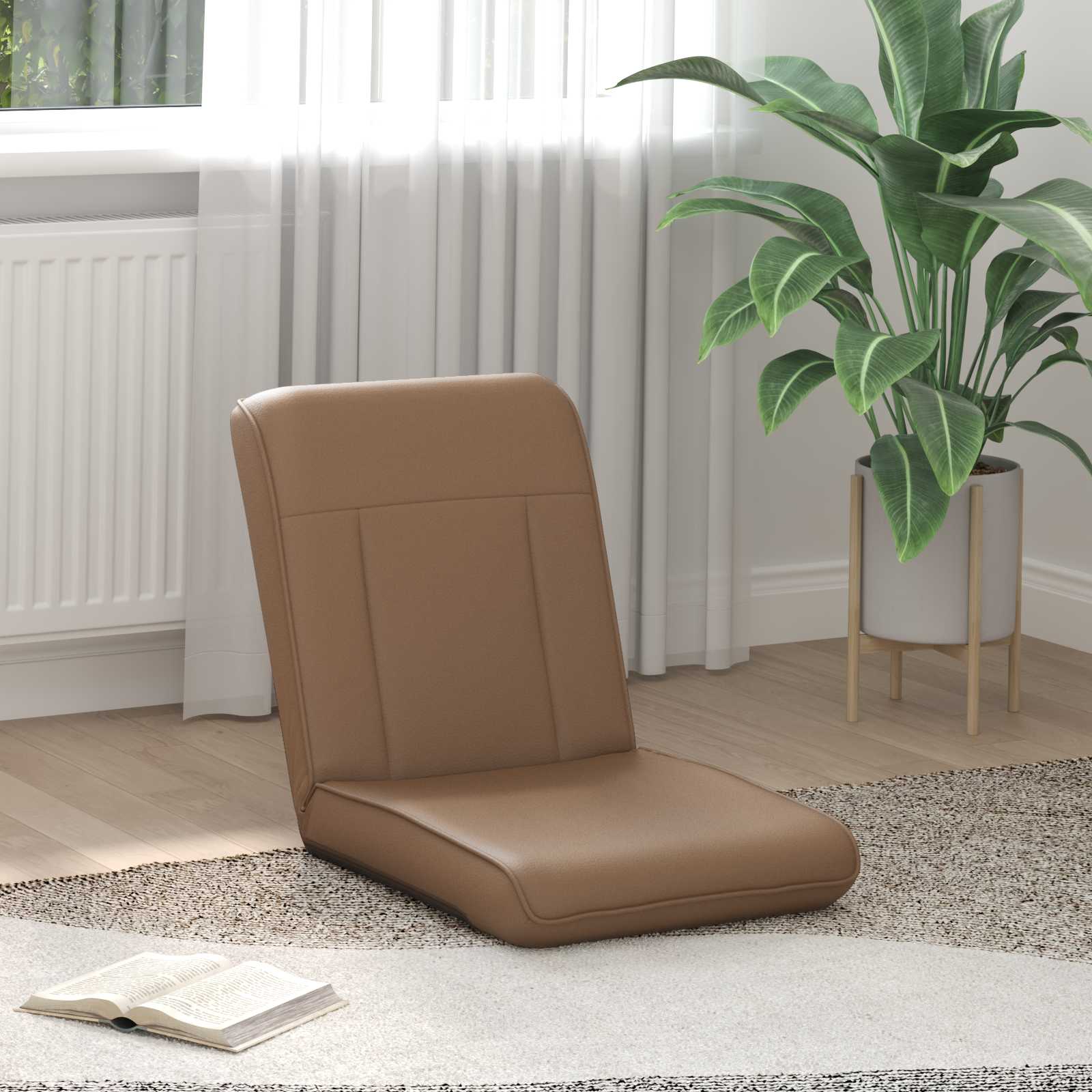 Sedia a pavimento regolabile Cappuccino Similpelle | homemem39