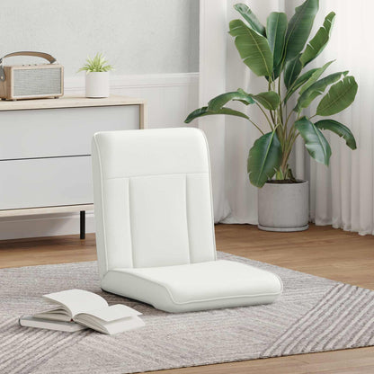 Sedia a pavimento regolabile Bianco Similpelle | homemem39