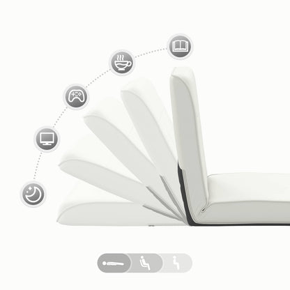 Sedia a pavimento regolabile Bianco Similpelle | homemem39