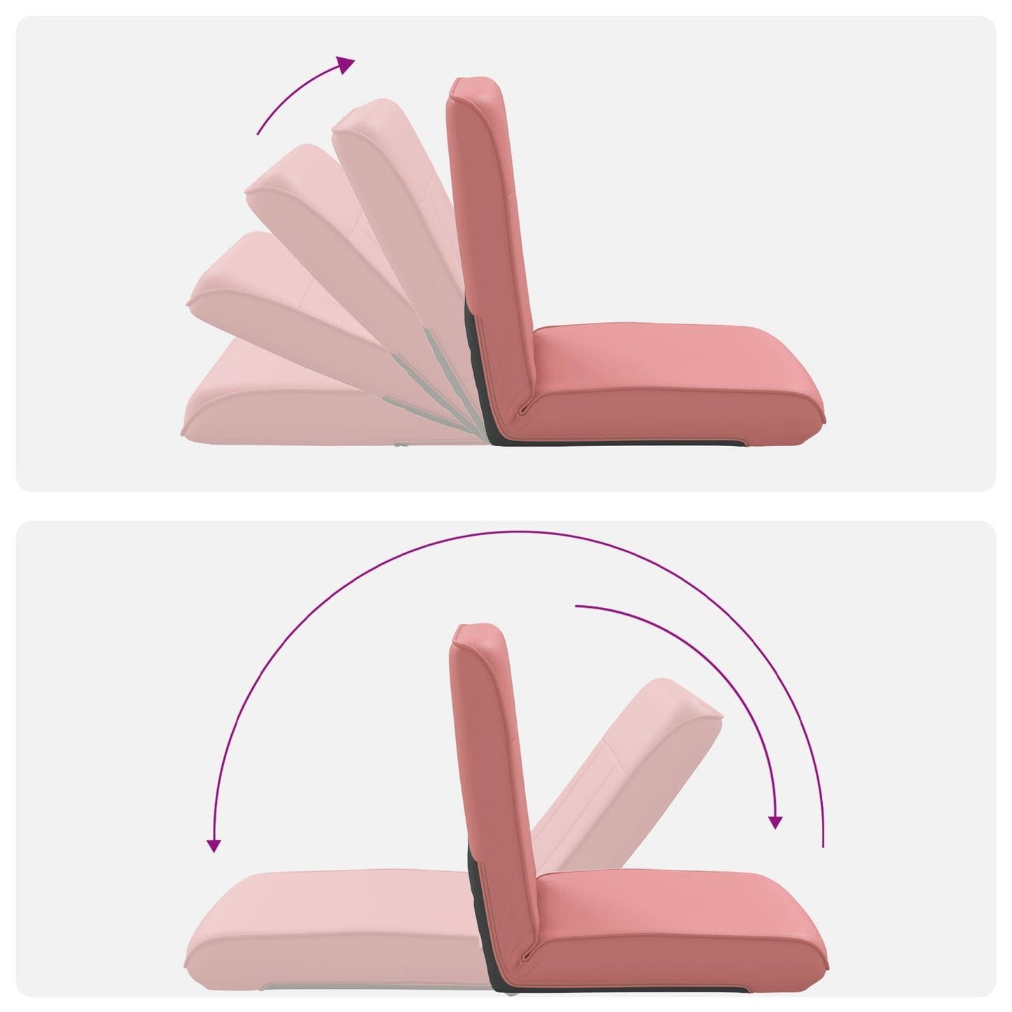 Sedia a pavimento regolabile Rosa Similpelle | homemem39