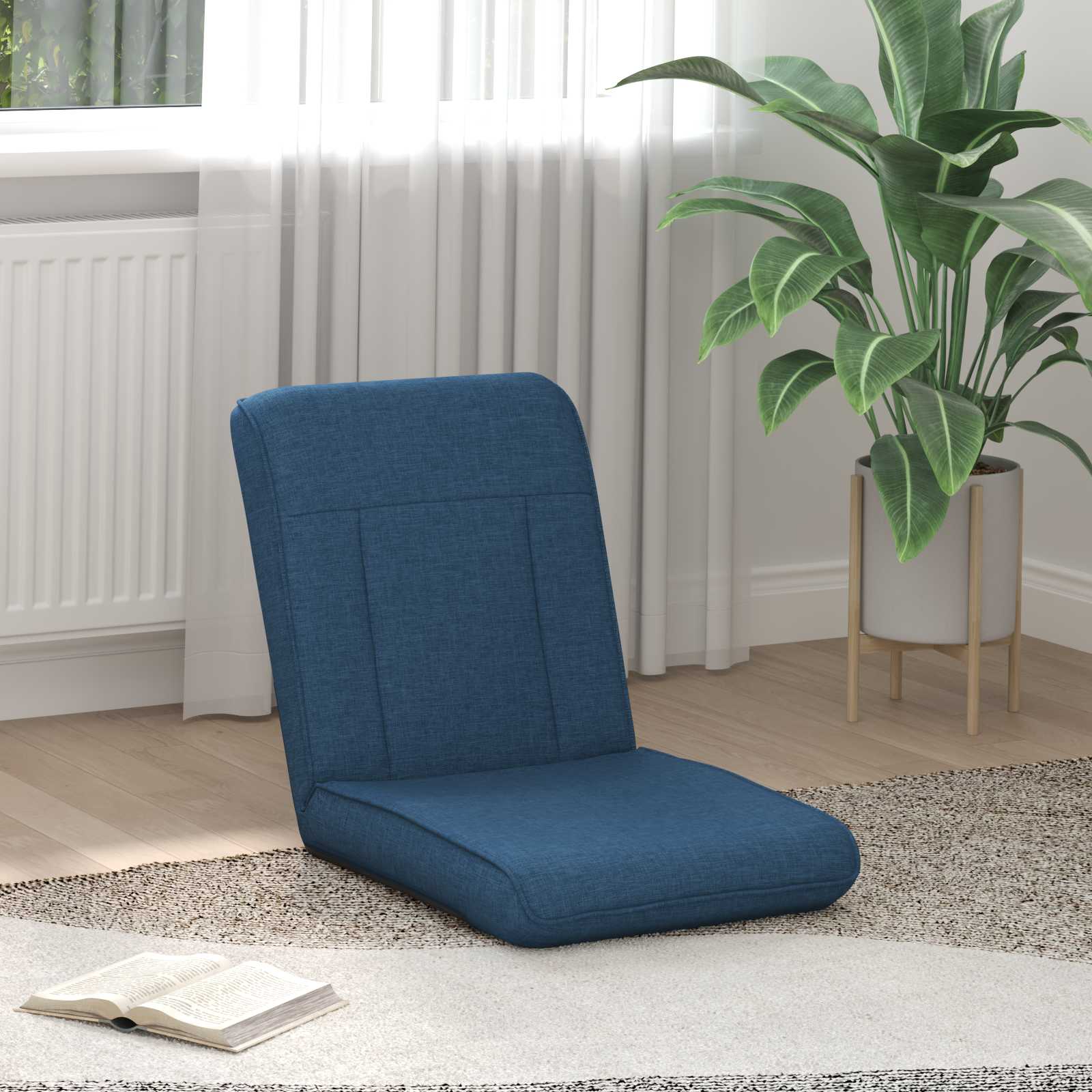 Sedia a pavimento regolabile Blu Tessuto | homemem39