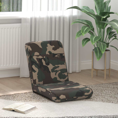 Sedia a pavimento regolabile Verde militare Tessuto