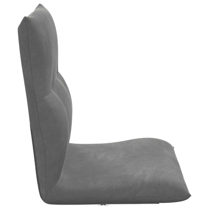 Sedia a pavimento regolabile Grigio Scuro Velluto | homemem39