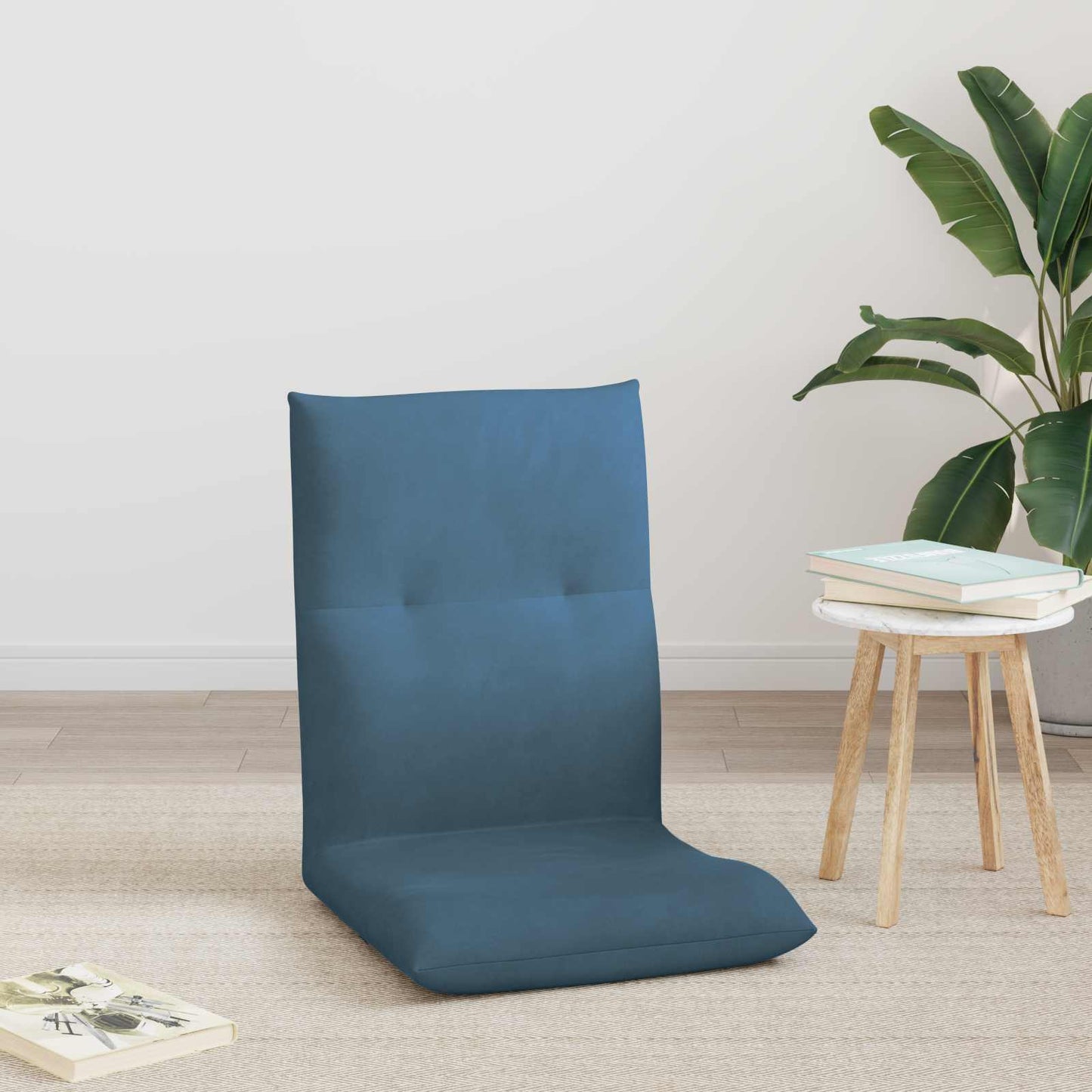 Sedia a pavimento regolabile Blu Velluto | homemem39