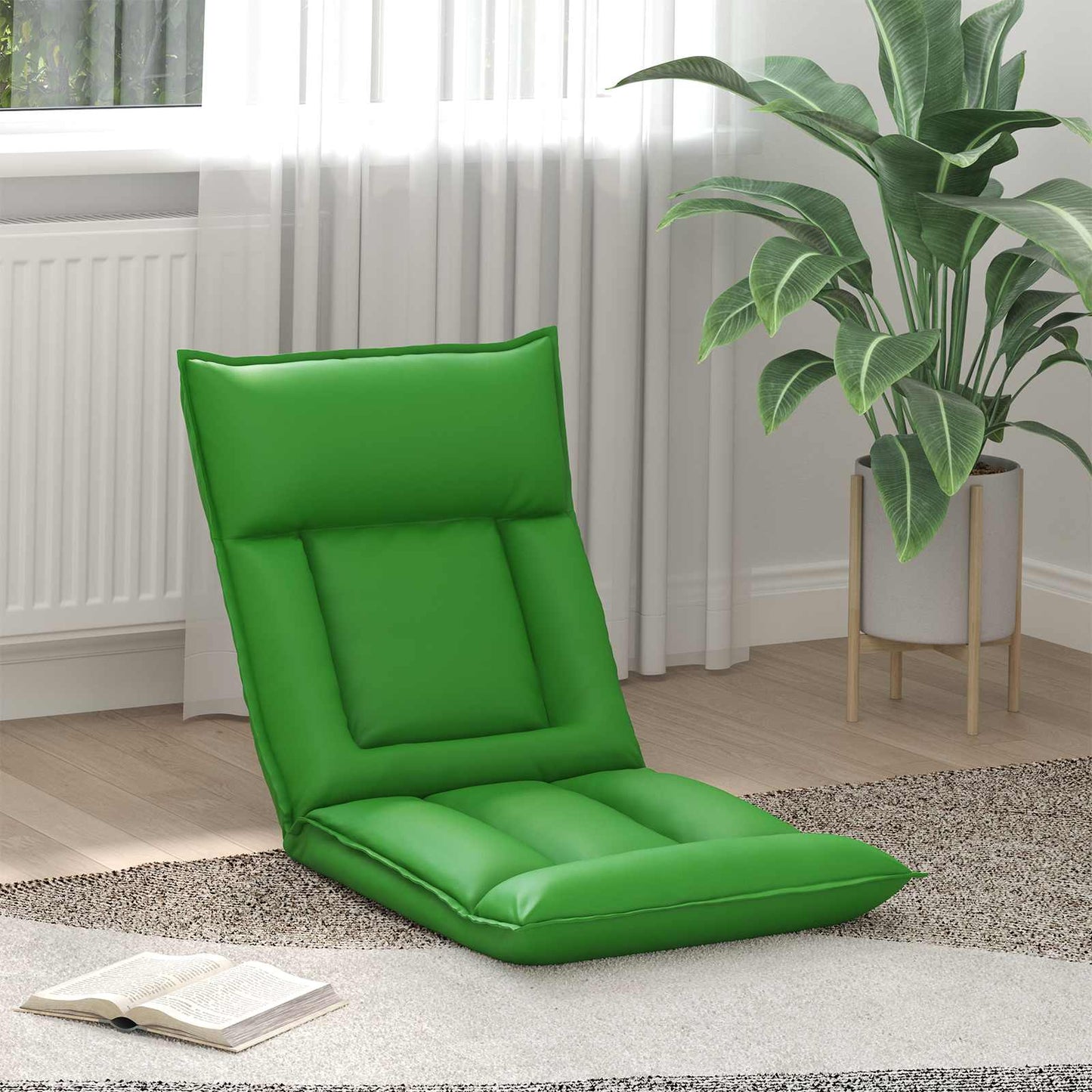 Sedia a pavimento regolabile Grigio Similpelle | homemem39