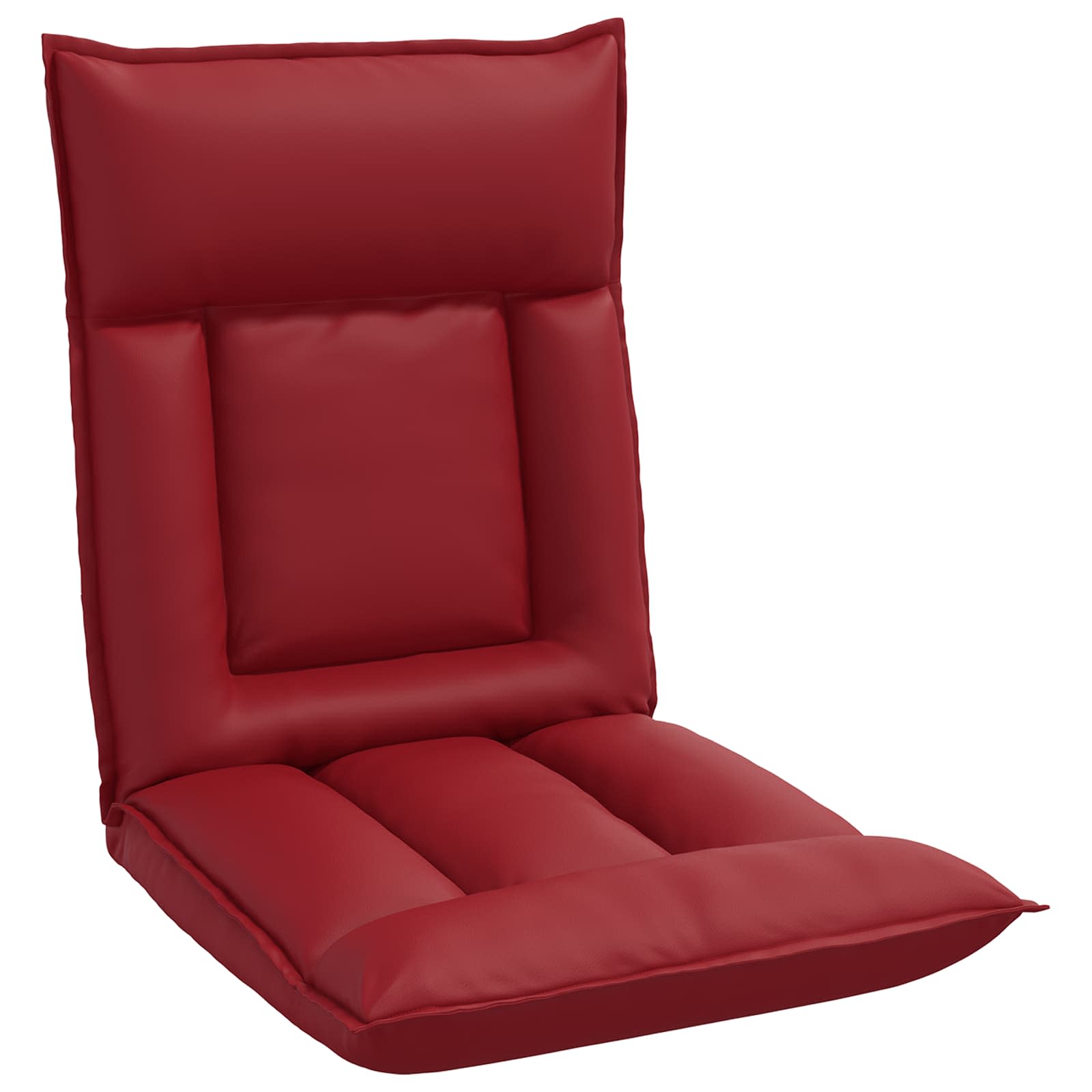 Sedia a pavimento regolabile Rosso Vino Similpelle | homemem39