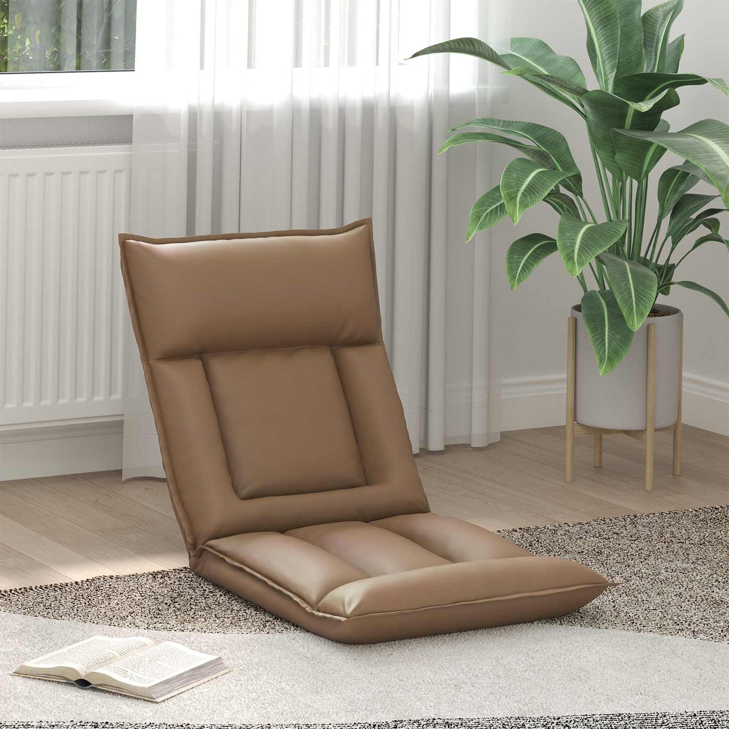 Sedia a pavimento regolabile Cappuccino Similpelle | homemem39