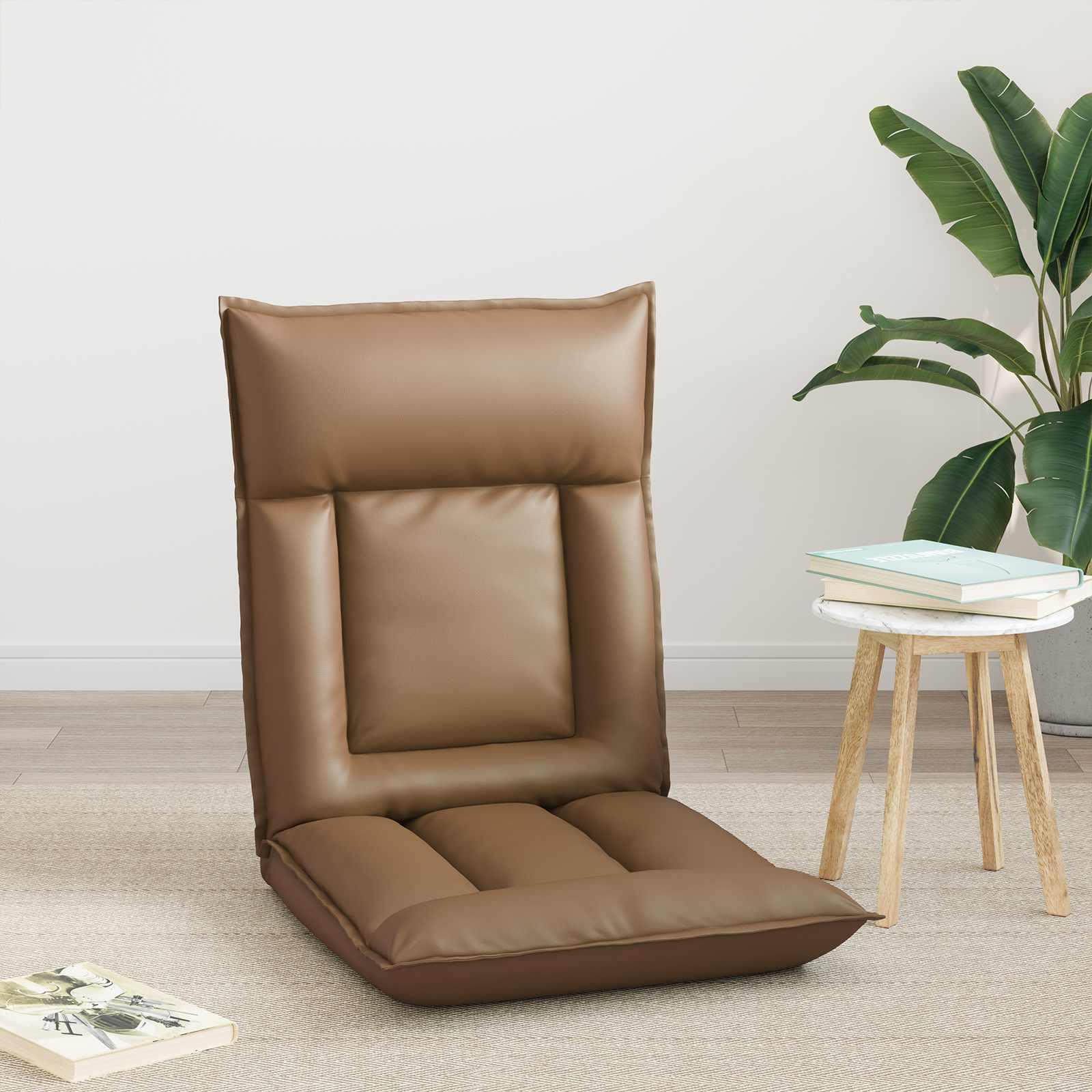 Sedia a pavimento regolabile Cappuccino Similpelle | homemem39