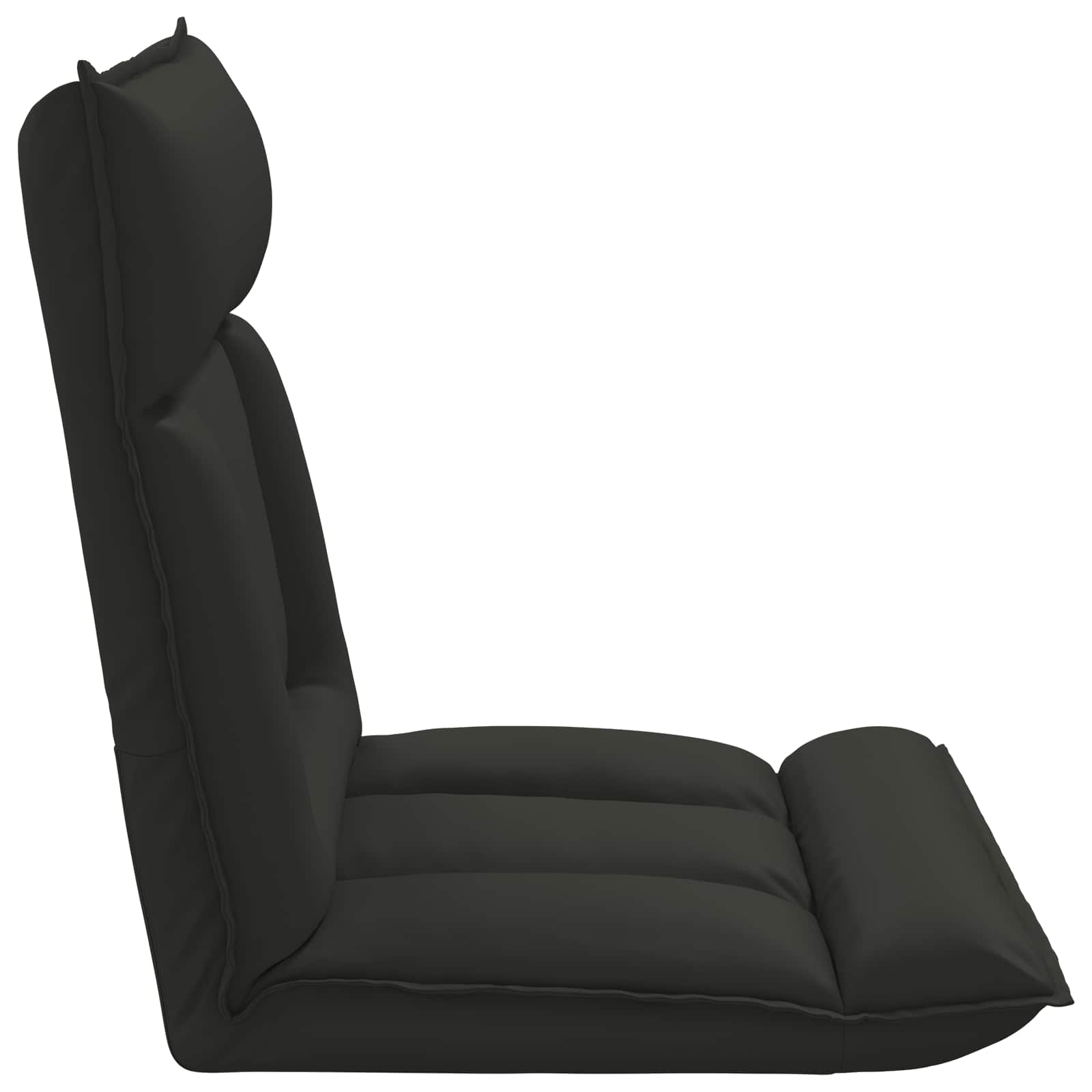 Sedia a pavimento regolabile Nero Similpelle | homemem39