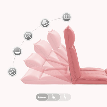 Sedia a pavimento regolabile Rosa Similpelle