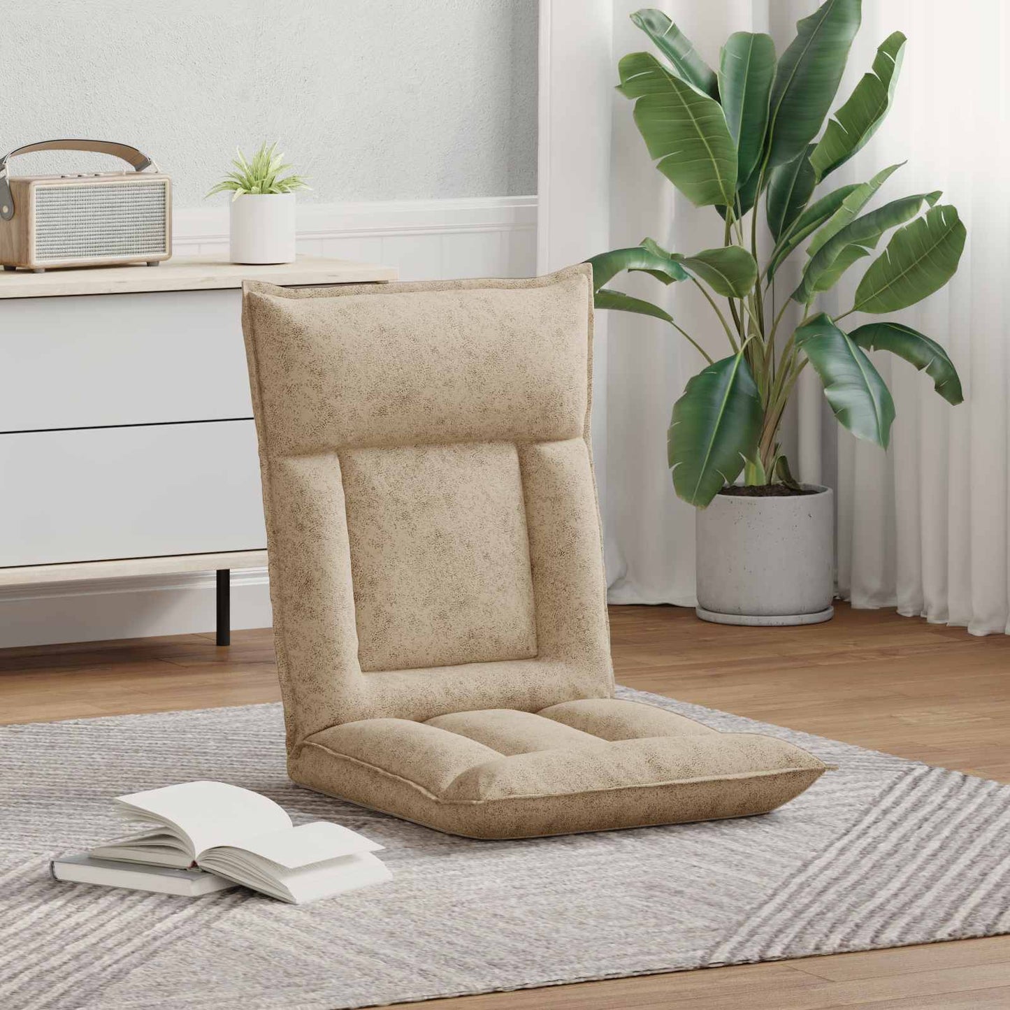 Sedia da Pavimento Grigio chiaro 55 x 61 x 70 cm Tessuto | homemem39